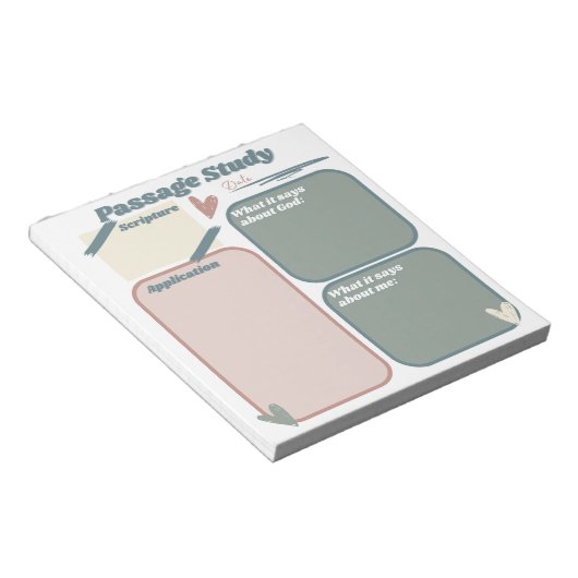 Bijbelpassage Notitieblok (Schuin)