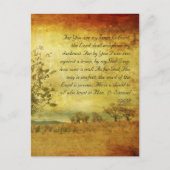Bijbelpassage, roosterlandschap briefkaart (Voorkant)