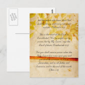 Bijbelpassage, steenbloemen briefkaart (Voorkant / Achterkant)