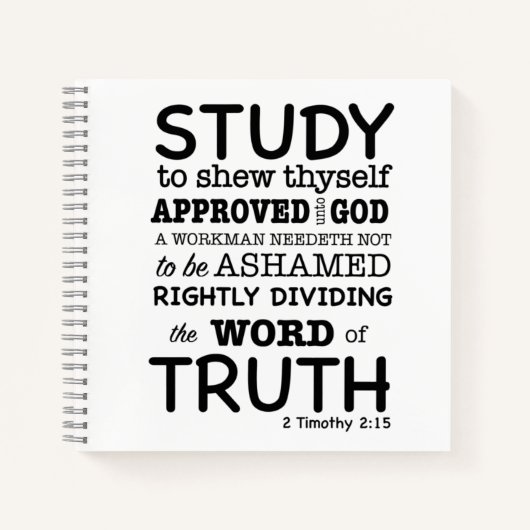 Bijbelprijsopgave 2 Timothy 2:15 Journal Notitieboek (Voorkant)
