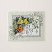 Bijbelprijsopgave met bloemen legpuzzel (Horizontaal)