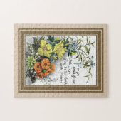 Bijbelprijsopgave met bloemen legpuzzel (Horizontaal)