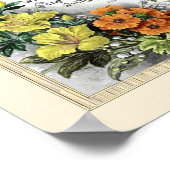 Bijbelprijsopgave met bloemen poster (Hoek)