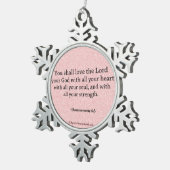 Bijbelprijsopgave Tin Sneeuwvlok Ornament (Rechts)