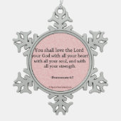 Bijbelprijsopgave Tin Sneeuwvlok Ornament (Voorkant)