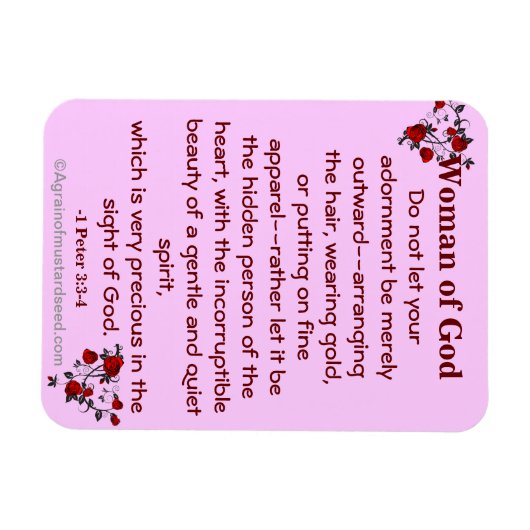 Bijbelprijzen Agrainofmustardseed.com Magneet (Horizontaal)