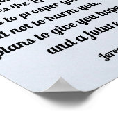 Bijbels de Manuscript Jeremiah van de Verse 29:11  Poster (Hoek)