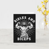 Bijbels En Biceps Grappig Christelijk Gewichtheffe Kaart (Gele Bloem)