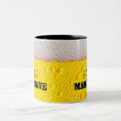 Bijbels en Man-grot van de Kront Tweekleurige Koffiemok (Center)