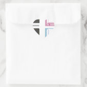 bijbels hart sticker (Tas)