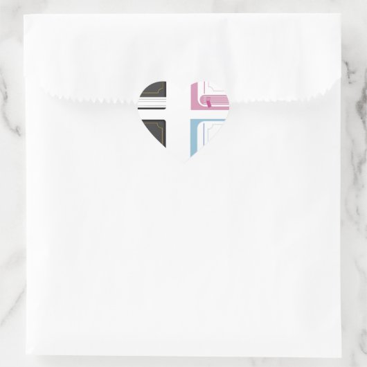 bijbels hart sticker (Tas)