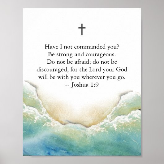 Bijbels Inspirerend Poster met Beach Art (Voorkant)