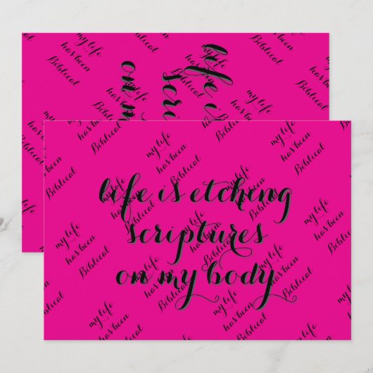 Bijbels Leven Kaart (Voorkant / Achterkant)