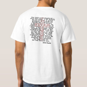 Bijbels Shirt; Psalms 23 T-shirt