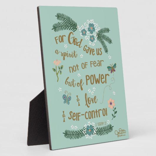 Bijbels Verse Verse Versvertrouwen over Fear Hand  Fotoplaat (Zijkant)