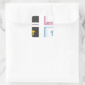 bijbels vierkante sticker (Tas)