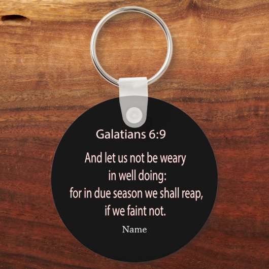 Bijbelschrift Galatians 6:9 Sleutelhanger (Voorkant)