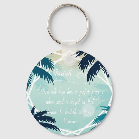 Bijbelschrift Isaiah 26:3 Sleutelhanger (Voorkant)