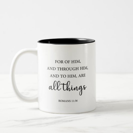 Bijbelschrift Koffie Mok (Links)