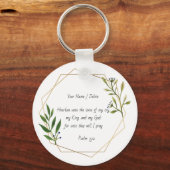 Bijbelschrift Psalm 5-2 gebed in godsnaam Sleutelhanger (Voorkant)