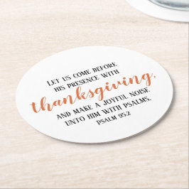 Bijbelscript Thanksgiving Ronde Kartonnen Onderzetter