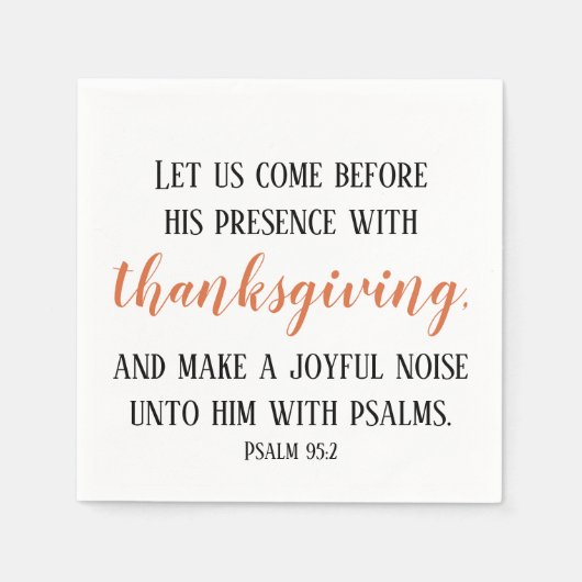 Bijbelscript Thanksgiving Servet (Voorkant)