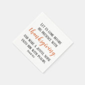 Bijbelscript Thanksgiving Servet (Hoek)