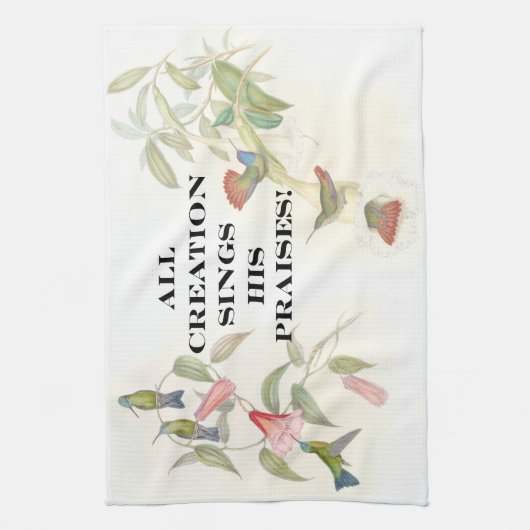 Bijbelscriptie Christelijke inspiratie Theedoek (Verticaal)