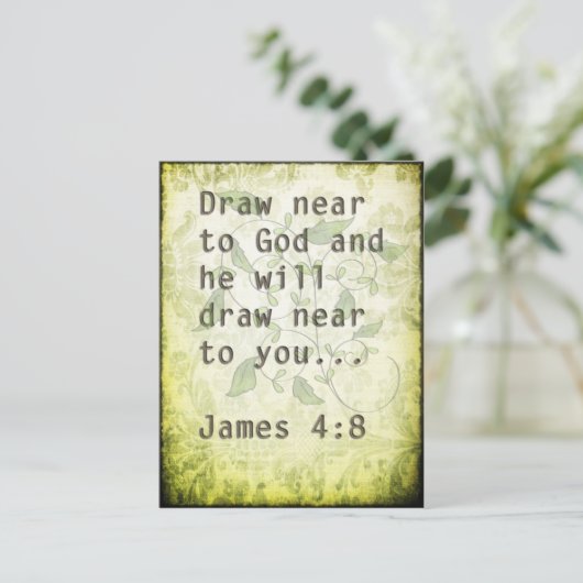 Bijbelscriptie citaat  grunge briefkaart (Staand voorkant)