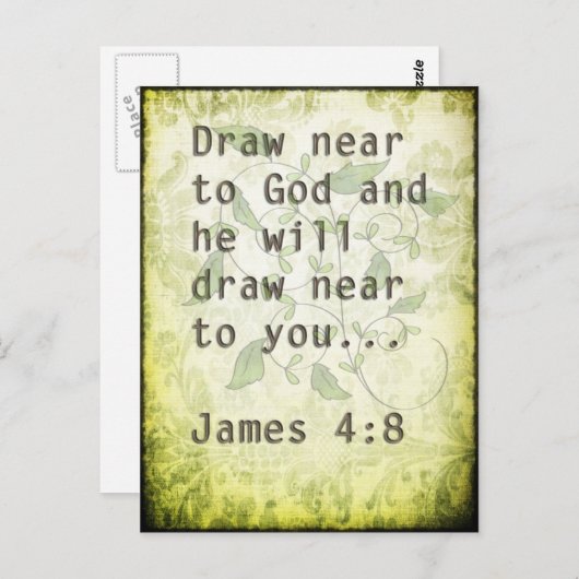 Bijbelscriptie citaat  grunge briefkaart (Voorkant / Achterkant)