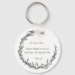 Bijbelscriptie Psalm 3 - 8 Snoeigebeugel Sleutelhanger