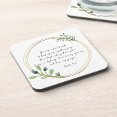 Bijbelscriptie Psalm 4-1 gebed voor hulp Bier Onderzetter (Linkerzijde)