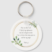 Bijbelscriptie Psalm 4-1 gebed voor hulp Sleutelhanger (Achterkant)