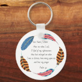 Bijbelscriptie Psalm 4-1 gebed voor hulp Sleutelhanger (Voorkant)