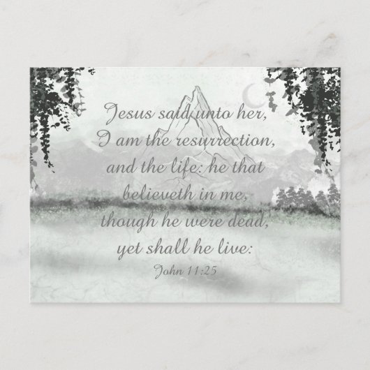 Bijbelscriptie wintergebergte briefkaart (Voorkant)