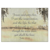 Bijbelscriptie wintergebergte snijvlak snijplank (Voorkant)