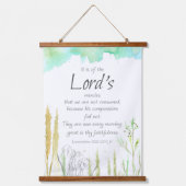 Bijbelscriptlamentaties 3 Fantastische getrouwe ge Hangend Wandkleed (Voorkant)