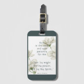 Bijbelscripts Aanmoedigingscitaten Witte aanjager Bagagelabel (Voorkant (verticaal))