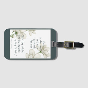 Bijbelscripts Aanmoedigingscitaten Witte aanjager Bagagelabel