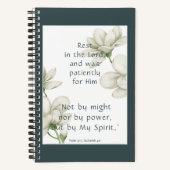 Bijbelscripts Aanmoedigingscitaten Witte aanjager Notitieboek (Voorkant)