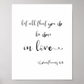 Bijbelscripts Corinthians Moderne Minimalist Poster (Voorkant)