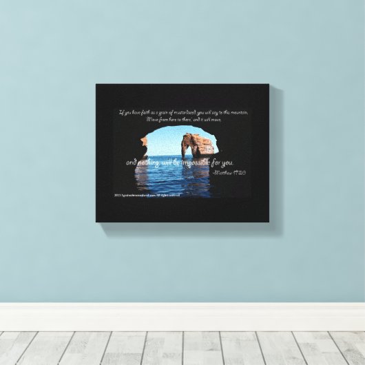 Bijbelscripts Inspirerend Canvas Afdruk (Insitu (Houten vloer))