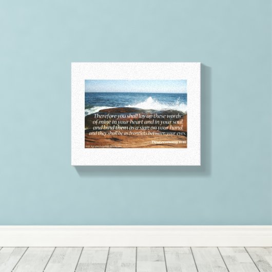 Bijbelscripts Inspirerend Canvas Afdruk (Insitu (Houten vloer))