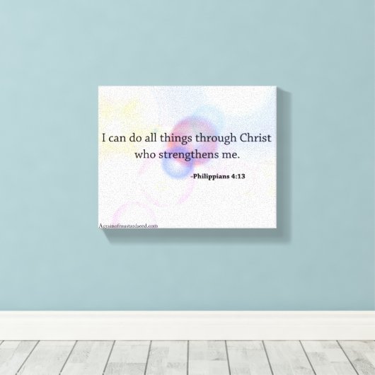 Bijbelscripts Inspirerend Canvas Afdruk (Insitu (Houten vloer))