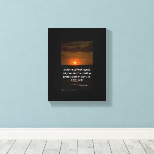 Bijbelscripts Inspirerend Canvas Afdruk (Insitu (Houten vloer))