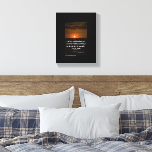 Bijbelscripts Inspirerend Canvas Afdruk (Insitu (Slaapkamer))