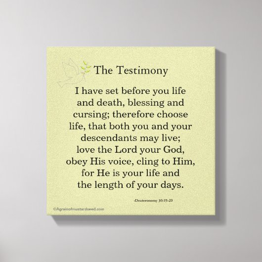 Bijbelscripts Inspirerend Canvas Afdruk (Voorkant)