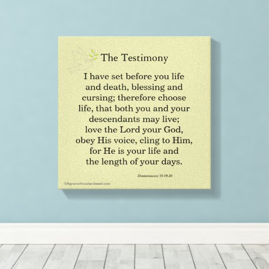 Bijbelscripts Inspirerend Canvas Afdruk (Insitu (Houten vloer))