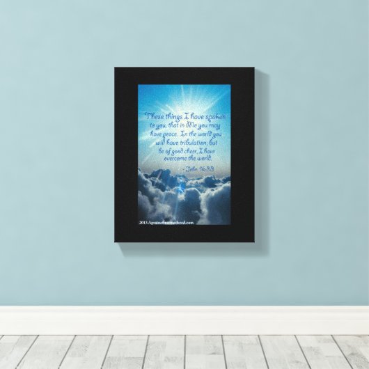 Bijbelscripts Inspirerend Canvas Afdruk (Insitu (Houten vloer))