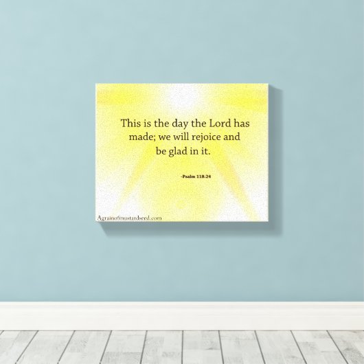 Bijbelscripts Inspirerend Canvas Afdruk (Insitu (Houten vloer))